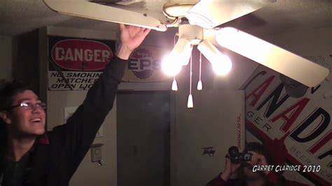 Removing The Ceiling Fan With Our Heads Youtube