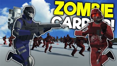 Zombie Army Battles Swat On Carrier Ravenfield Mods Gameplay