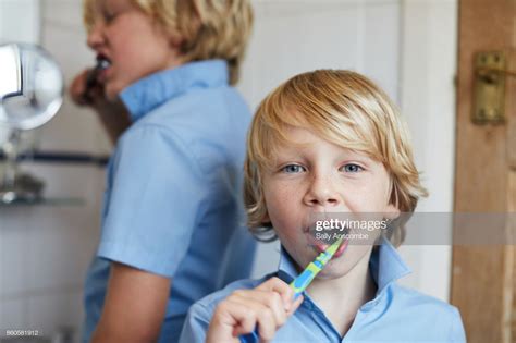 Stock Photo : Family getting ready for school in the morning | School ...