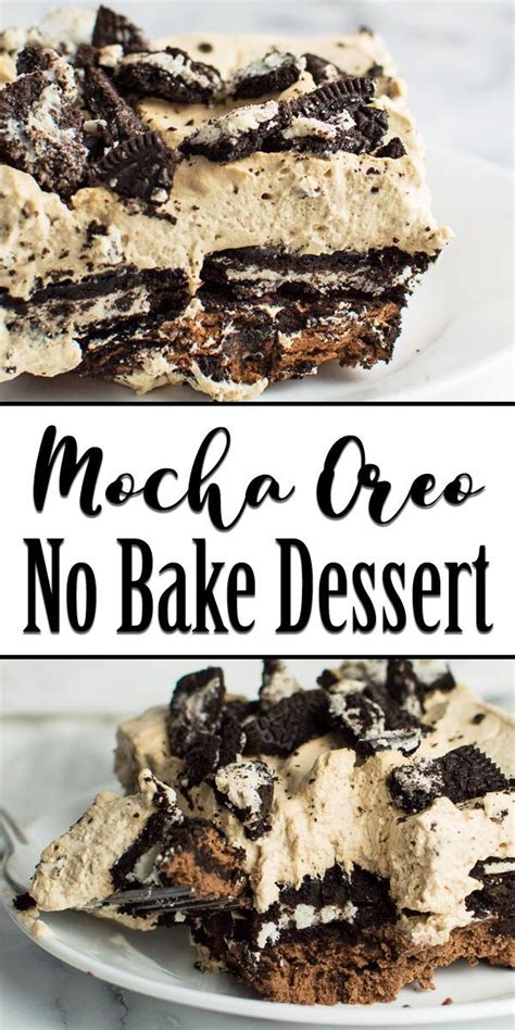 Mocha Oreo No Bake Dessert Recipe Easy No Bake Desserts Easy