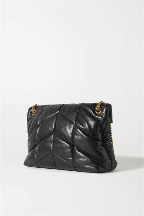 Black Loulou Puffer Medium Quilted Leather Shoulder Bag Saint Laurent