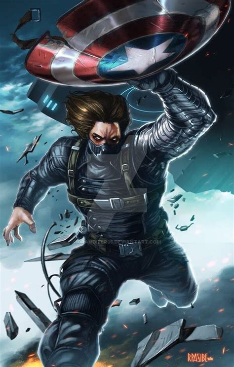 Winter Soldier Colored By Grandizer05 Winter Soldier Marvel