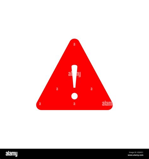Red Exclamation Sign Danger Triangle Road Sign Stock Vector