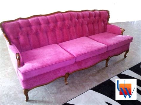 Tufted pink vintage sofa by Upholstery Works. Las Vegas ...