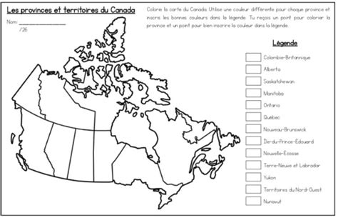 French Map Of Canada And Capitals La Carte Du Canada Et Les Capitales