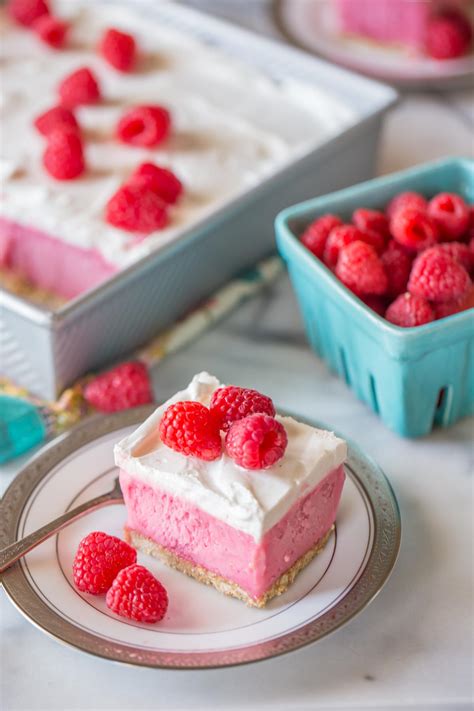 Cool And Creamy Raspberry Pretzel Dessert Lovely Little Kitchen