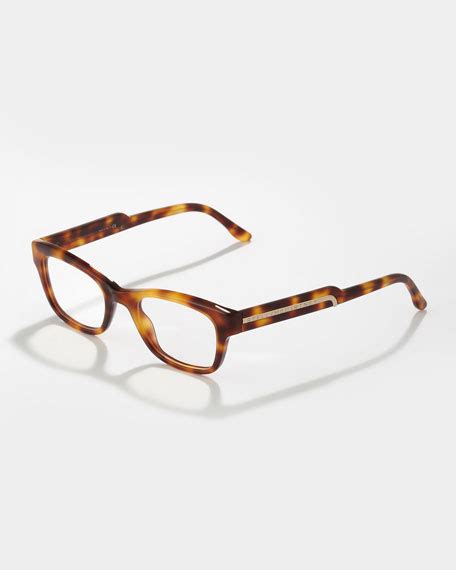 Stella Mccartney Rectangular Fashion Glasses Light Tortoise