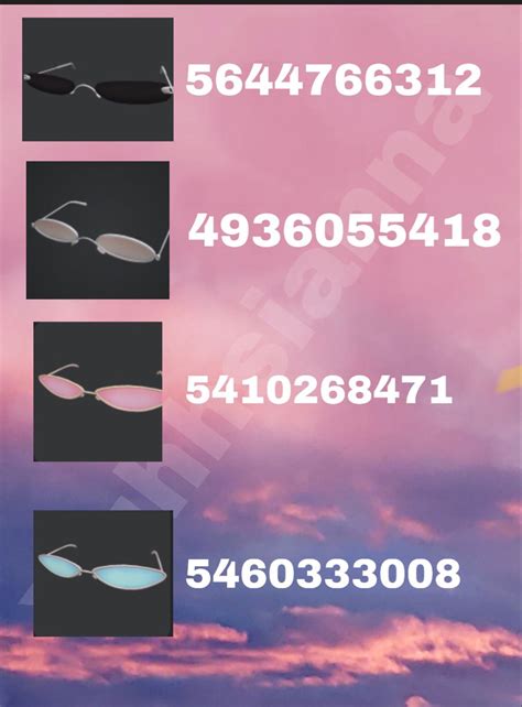 Sunglasses Roblox Codes Roblox Roblox Bff Outfits