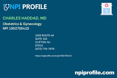 Charles Haddad Md Npi 1952705410 Obstetrics And Gynecology In Clifton Nj