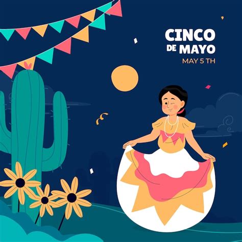 Premium Vector Illustration For Mexican Cinco De Mayo Celebration