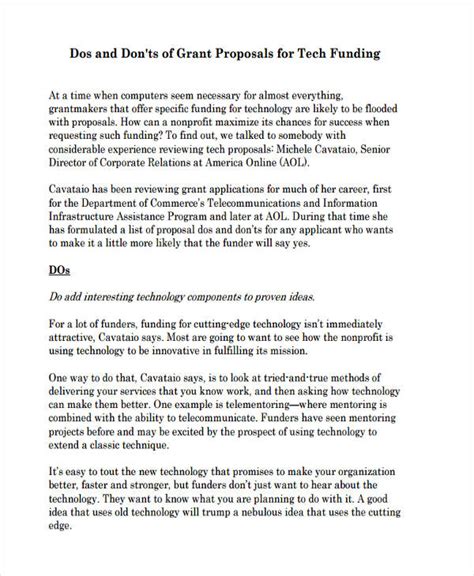 profit funding sample proposal