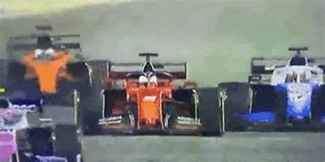Video Watch As F1 Driver Sebastian Vettels Car ‘eats Its Front Wing