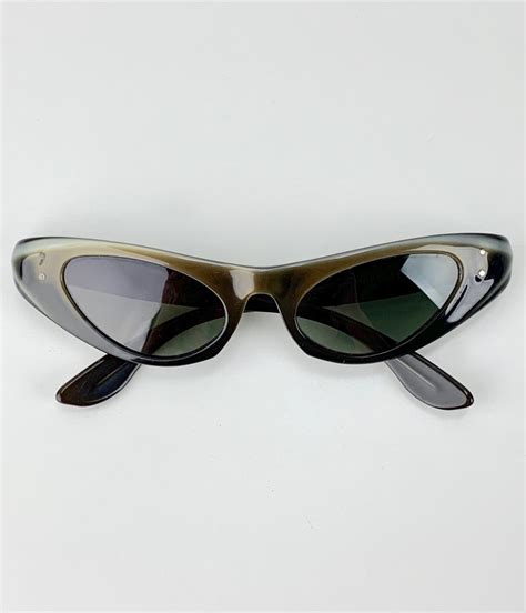 vintage 1950 s ray ban cat eye sunglasses marcellina etsy
