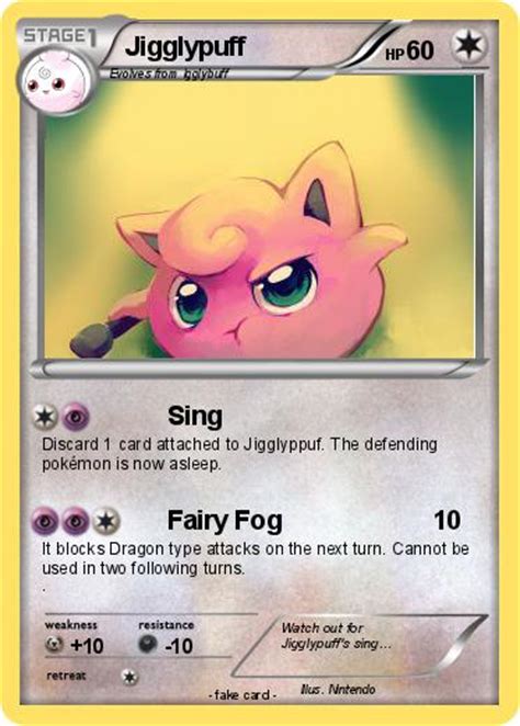 Flip a coin until you get tails. Pokémon Jigglypuff 287 287 - Sing - My Pokemon Card
