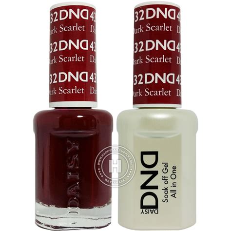 DND Duo Dark Scarlet Gel Matching Nail Polish 432