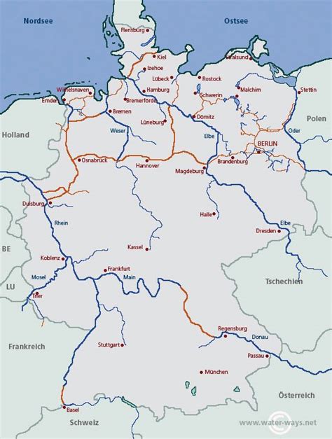 Die wasserstraßen im land berlin gehören teils in die zuständigkeit des bundes (bundeswasserstraßen), teils in die zuständigkeit des landes berlin (landeswasserstraßen). Gewässer in Deutschland | water-ways.net: Alle ...