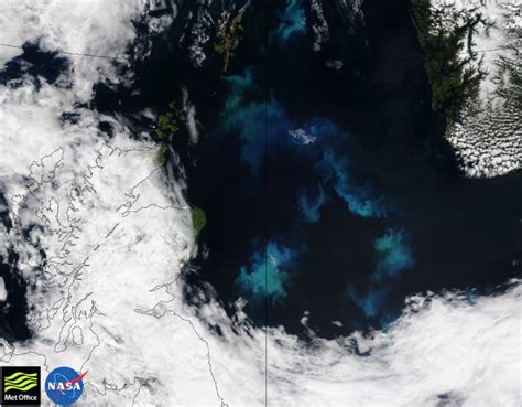 Stunning North Sea Phytoplankton Bloom Official Blog Of The Met