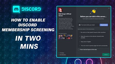How To Enable Discord Rules Screening Pop Up Rules And Info Youtube