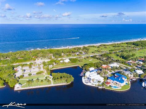 Boca Raton Florida Aerial From Park Lake And Inlet Royal Stock Photo