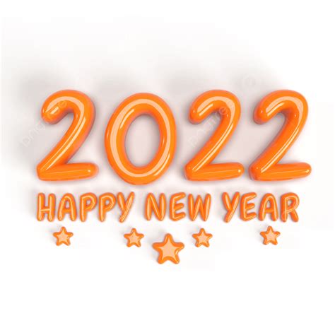 2022 Year 3d Vector Orange 3d 2022 Happy New Year 3d 2022 3d 2022