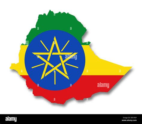 Map And Flag Of Ethiopia Stock Photo Alamy
