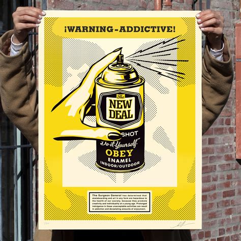 The Blot Says Obey Giant Warning Addictive Screen Print By