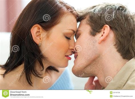Young Couple Having Kiss Royalty Free Stock Images Image