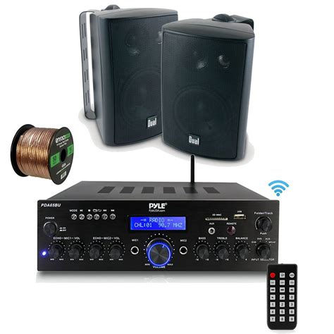 Pyle Pda6bu Amplifier Receiver Stereo Bluetooth Fm Radio Usb Flash