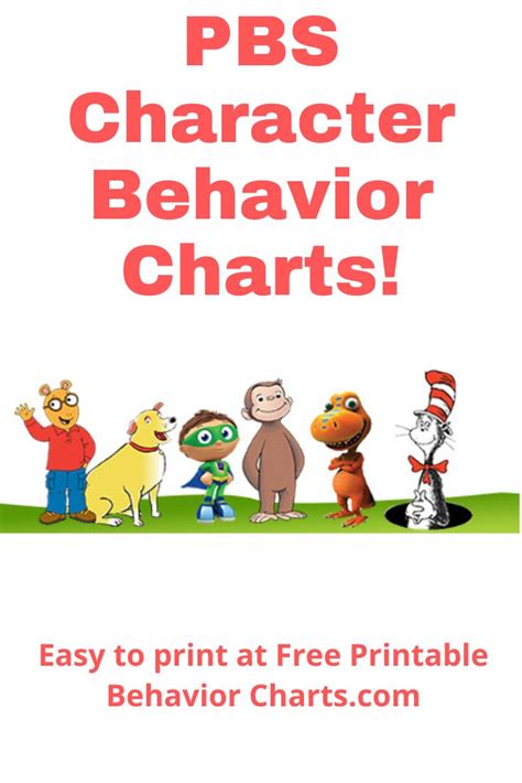 Kids Will Love Pbs Character Behavior Charts Easy To