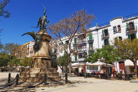 Famous Landmark Bronze Statue Of General Vara De Rey In Ibiza Town