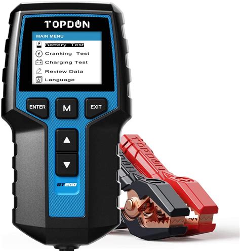 Car Battery Tester 12V 24V Load Tester, TOPDON BT200 100-2000CCA ...