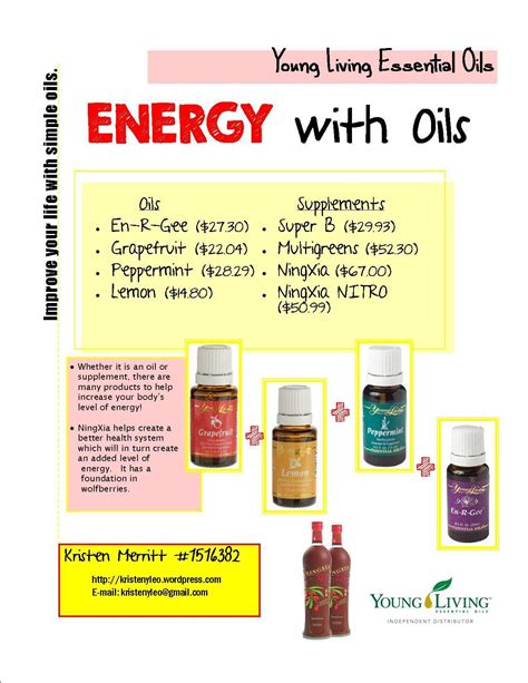 Increase Energy With Young Living Essential Oils Energy Living