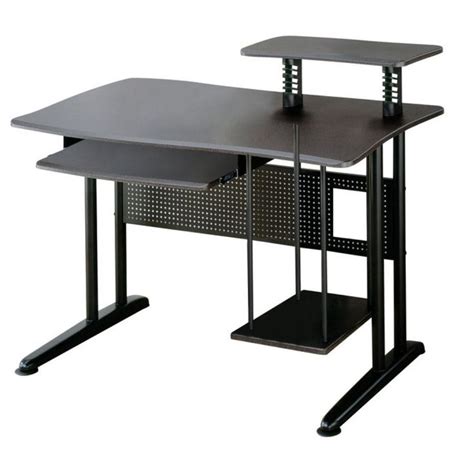 Coaster Contemporary Black Computer Desk With Keyboard Tray And Storage