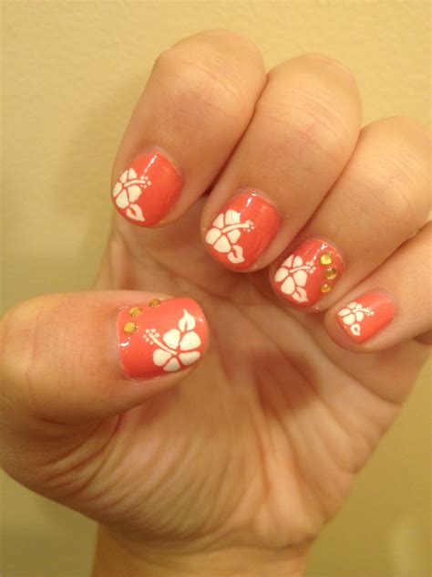 nailed it hibiscus flower nails