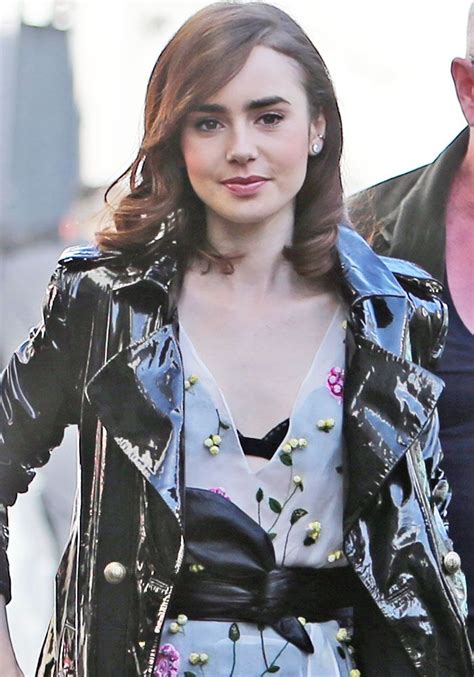 Lily Collins Outside ITV Studios In London On April Lily