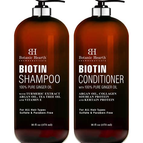 Botanic Hearth Biotin Shampoo And Conditioner Set With Ginger Oil