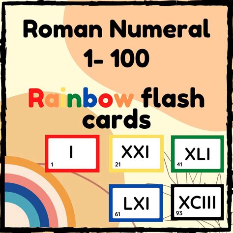 Roman Numerals Flash Cards Printable Flashcards Printable Etsy My Xxx Hot Girl