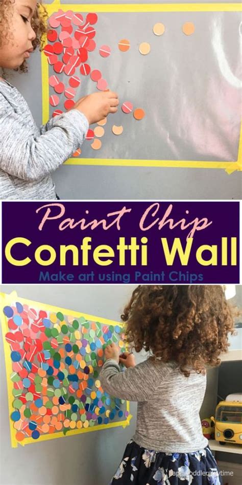 Paint Chip Confetti Wall Happy Toddler Playtime