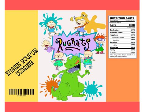 Rugrats Chip Bag Label Printable Labels For Part Decor Etsy