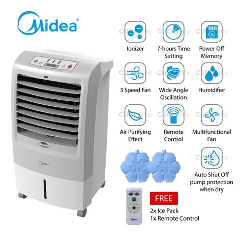 Midea 15l Ionizer Air Cooler With Remote Control Mac 215f Mac215f Shopee Malaysia