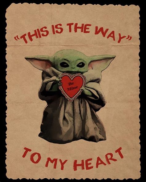 I Made A Baby Yoda Valentine Card Rbabyyoda Baby Yoda Grogu