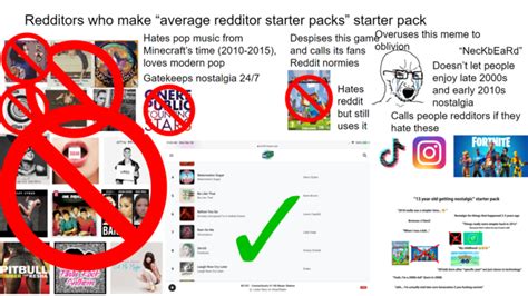 Redditors Who Make Average Redditor Starter Packs Starter Pack R