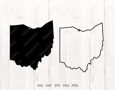 Ohio State Ohio Svg File Ohio Outline Ohio File Cricut Etsy