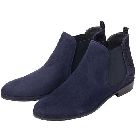 Navy Suede Chelsea Boot Ladies Country Clothing Cordings