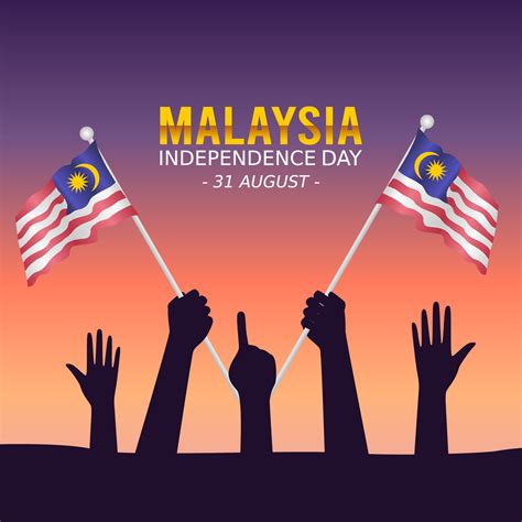 Happy Malaysia Independence Day Vector Illustration Suitable For