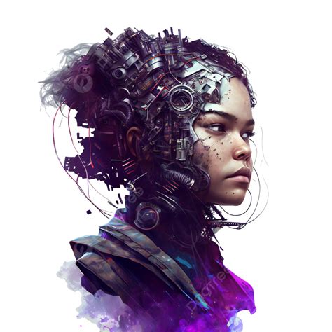 High Tech Fashion Sci Fi Cyberpunk Character Modeling Portrait Cyberpunk Portrait Future Png