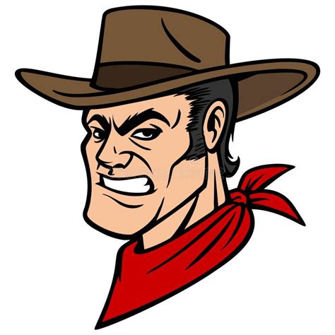 Cowboy Mascot Aiming Shotgun Illustration Stock Vector Illustration