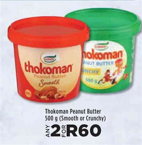 Thokoman Peanut Butter 500g Offer At Food Lovers Market