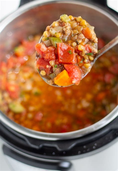 Pressure Cooker Lentil Soup With Sausage Video My Forking Life