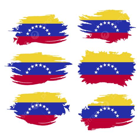 Venezuela National Flag Of Brush Collection Vector Design Venezuela